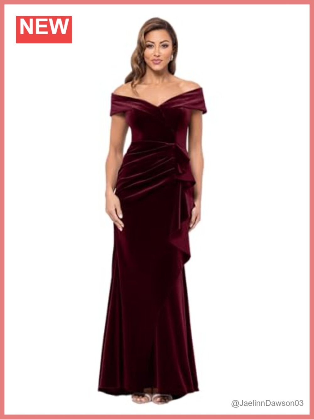 Velvet Off Shoulder Sweetheart Evening Gown Ruching Ruffle